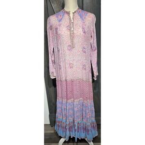 Vintage Adini 1970s Indian Gauze Dress Small